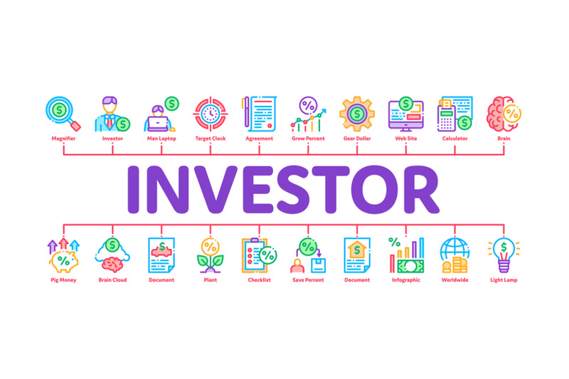 investor-financial-minimal-infographic-banner-vector