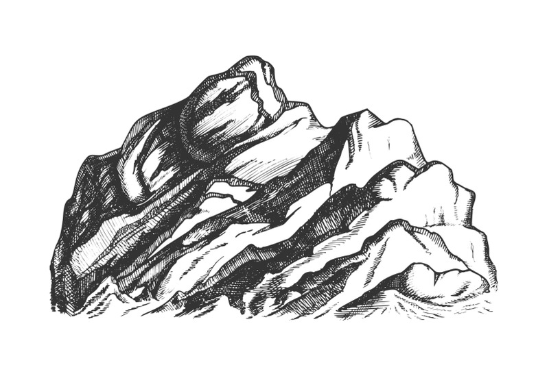 summit-of-mountain-landscape-hand-drawn-vector