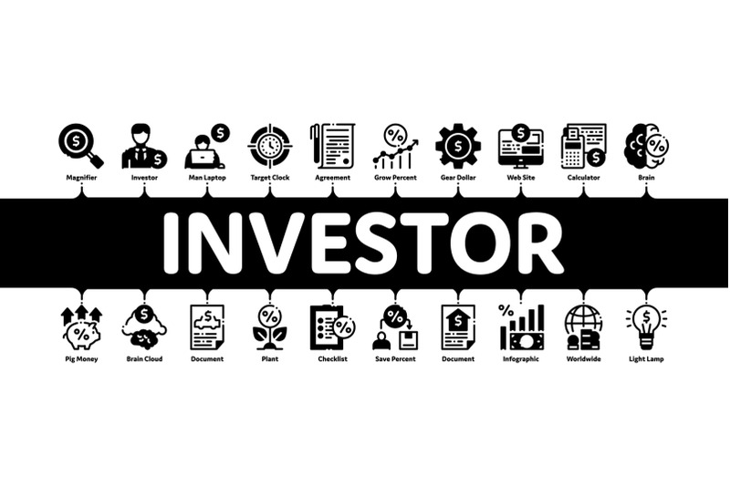 investor-financial-minimal-infographic-banner-vector