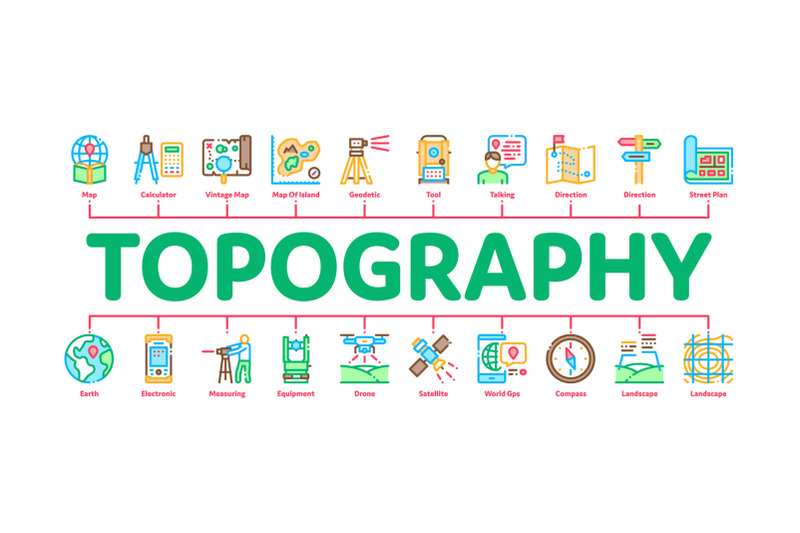 topography-research-minimal-infographic-banner-vector