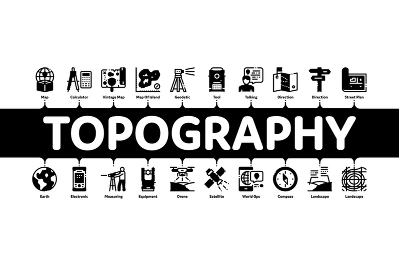 topography-research-minimal-infographic-banner-vector