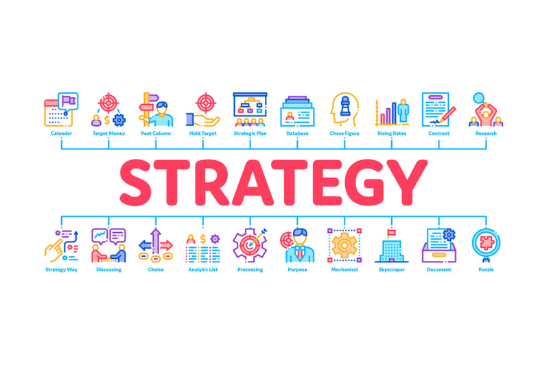 strategy-manager-job-minimal-infographic-banner-vector