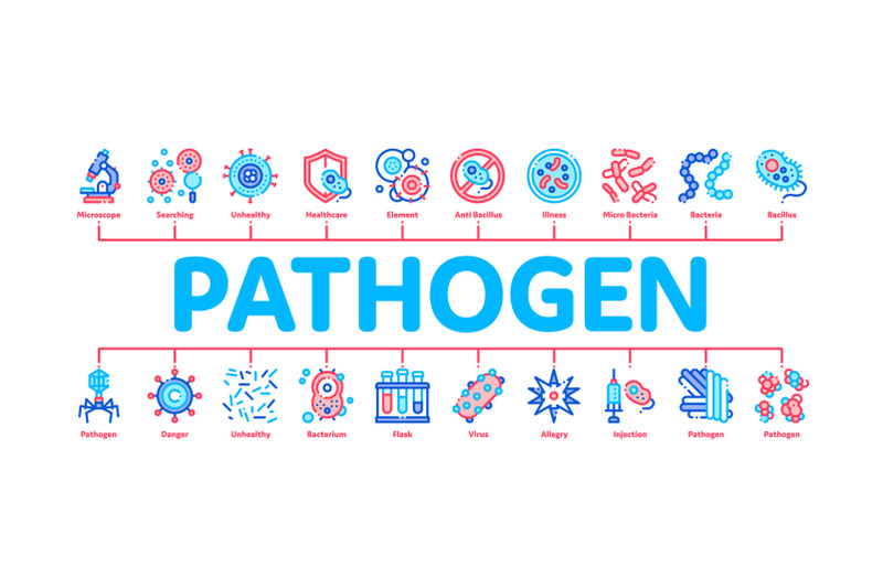 pathogen-elements-minimal-infographic-banner-vector