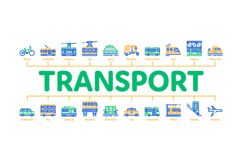 public-transport-minimal-infographic-banner-vector