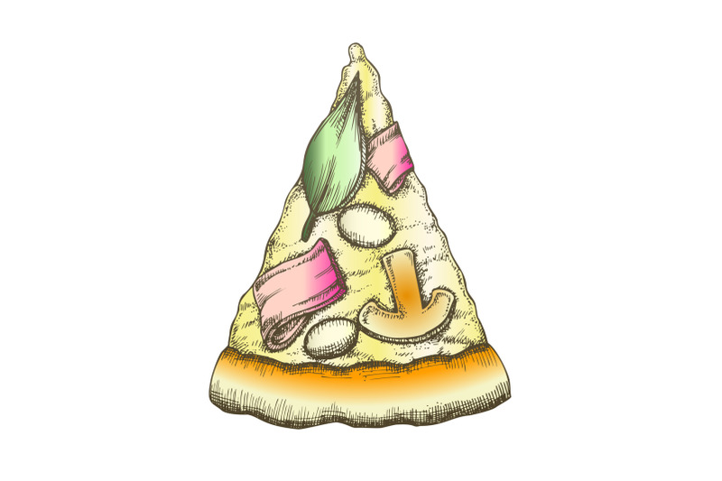 color-delicious-italian-slice-pizza-monochrome-vector
