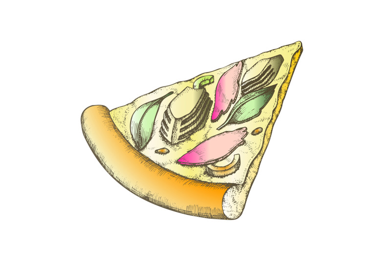 color-delicious-freshness-slice-pizza-hand-drawn-vector