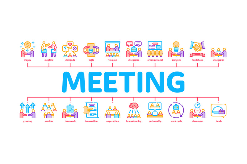 business-meeting-conference-minimal-infographic-banner-vector