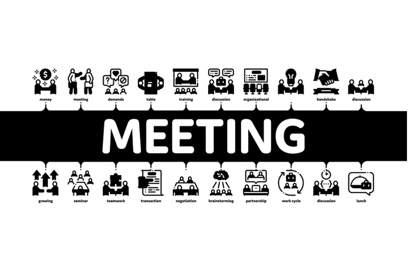 business-meeting-conference-minimal-infographic-banner-vector