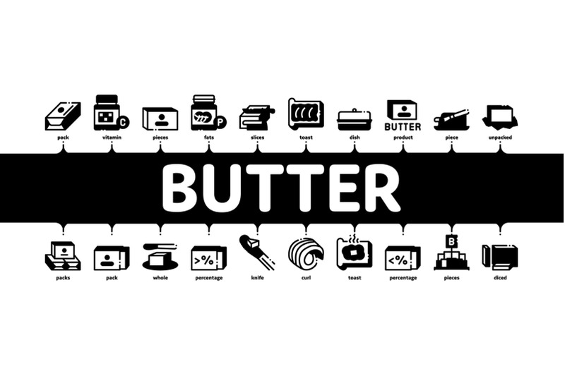butter-or-margarine-minimal-infographic-banner-vector