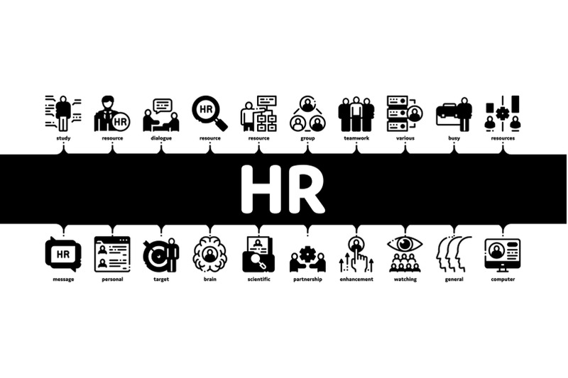 hr-human-resources-minimal-infographic-banner-vector