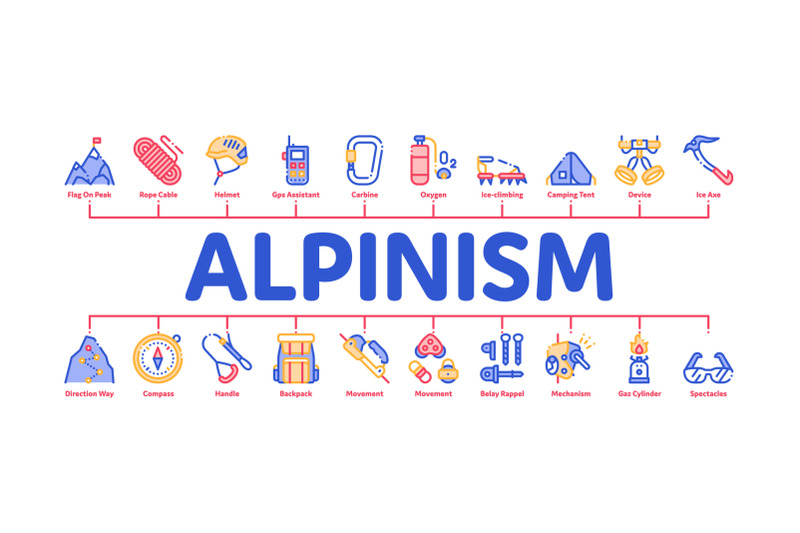 alpinism-minimal-infographic-banner-vector