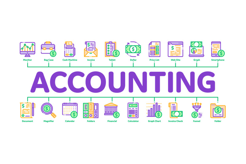 financial-accounting-minimal-infographic-banner-vector