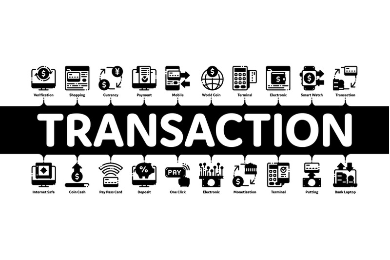 online-transactions-minimal-infographic-banner-vector