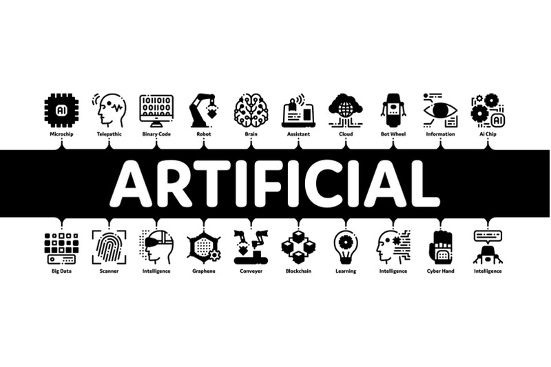 artificial-intelligence-minimal-infographic-banner-vector