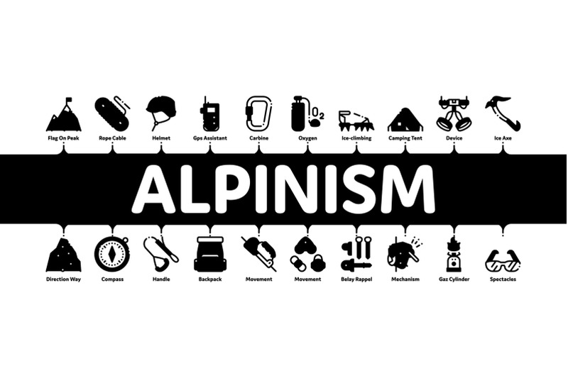 alpinism-minimal-infographic-banner-vector