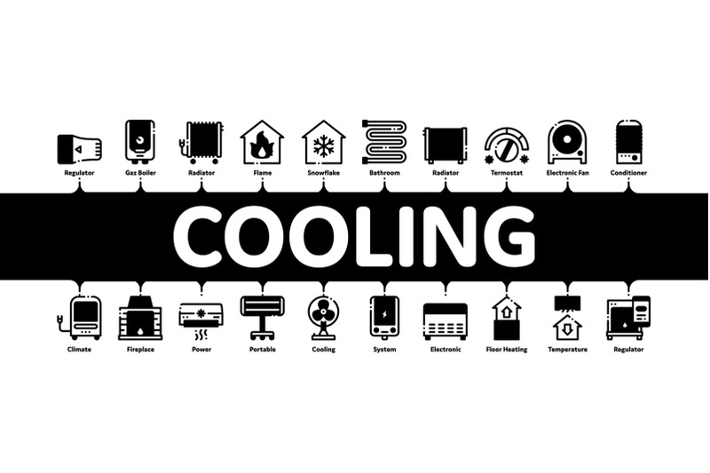 heating-and-cooling-minimal-infographic-banner-vector