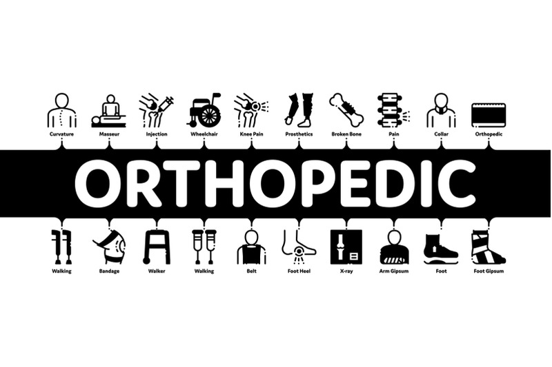 orthopedic-minimal-infographic-banner-vector