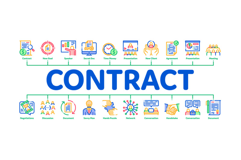 contract-minimal-infographic-banner-vector