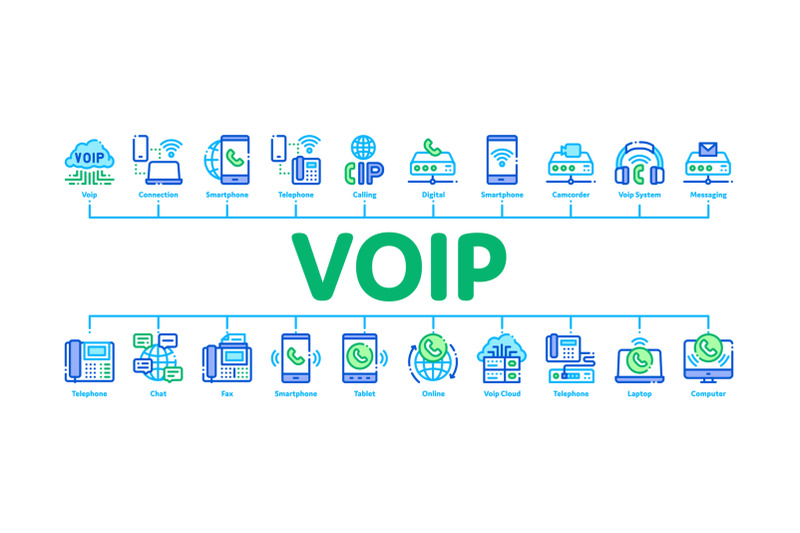 voip-calling-system-minimal-infographic-banner-vector