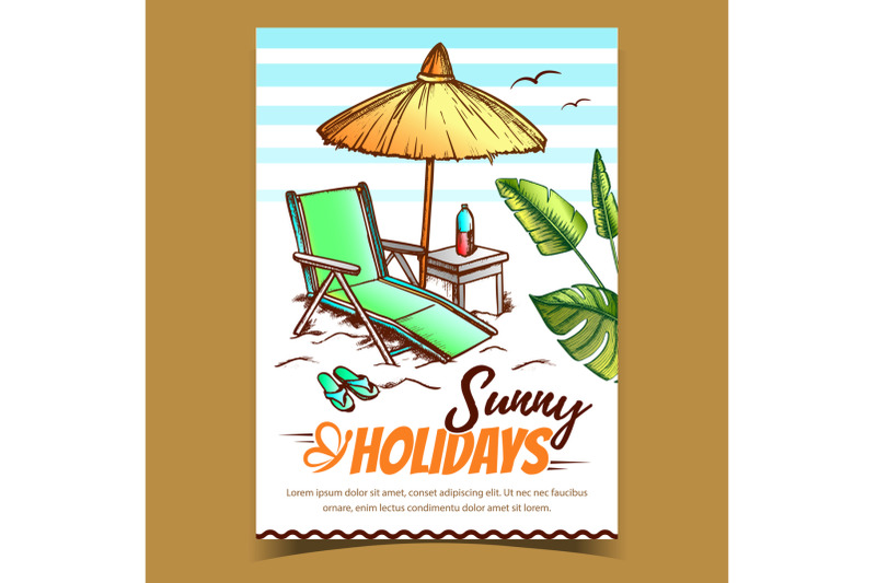 sunny-holidays-coast-advertising-poster-vector