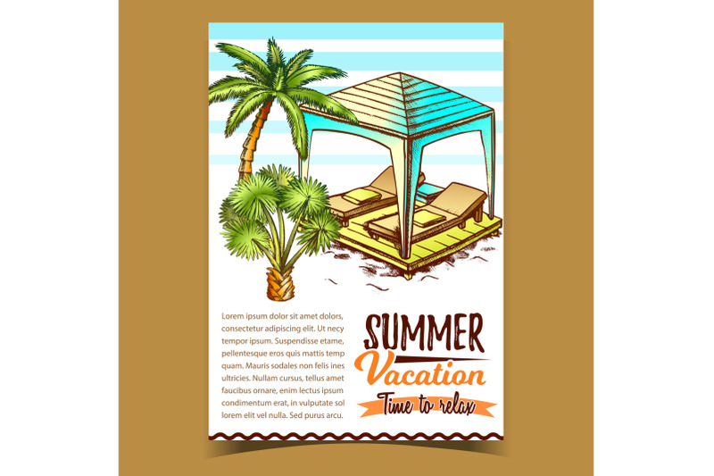 summer-vacation-relax-advertising-banner-vector