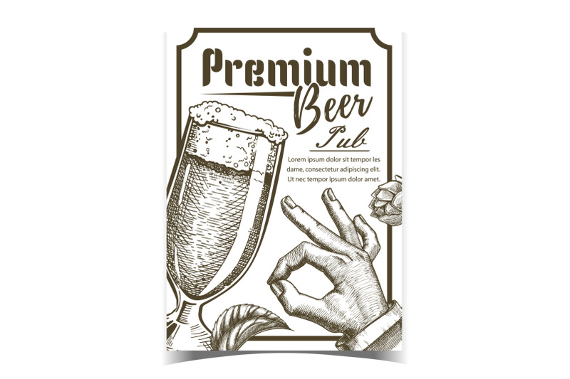 premium-beer-pub-tavern-advertising-poster-vector