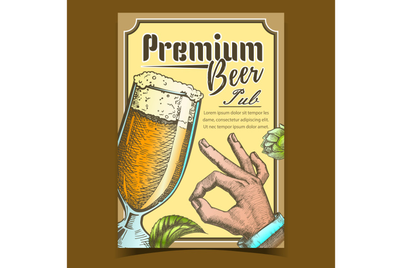 premium-beer-pub-tavern-advertising-poster-vector