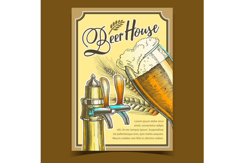 beer-house-freshness-drink-advertise-poster-vector