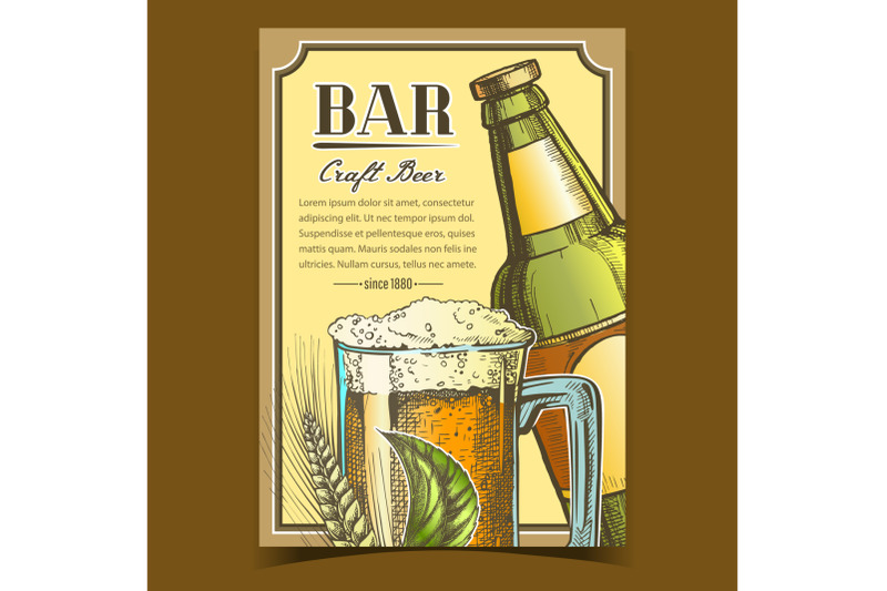 bar-craft-beer-alcohol-beverage-banner-vector