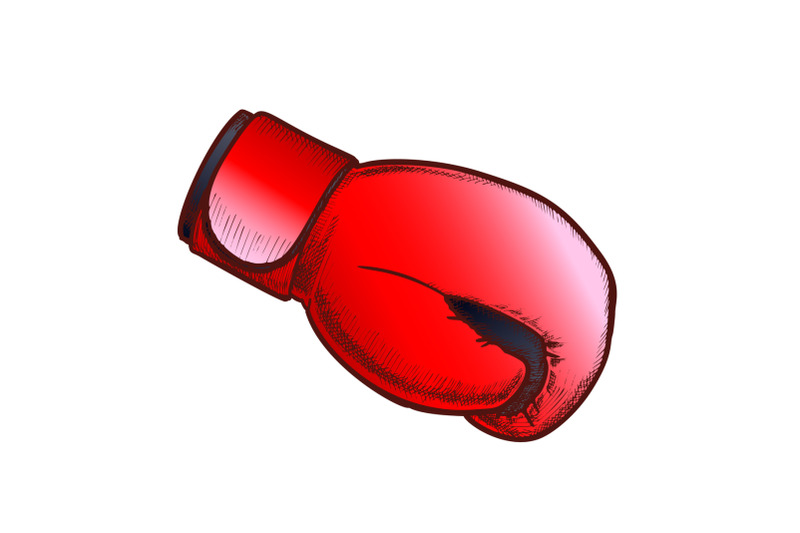 boxing-glove-sport-cloth-side-view-color-vector