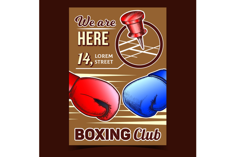 boxing-club-map-location-advertising-poster-vector