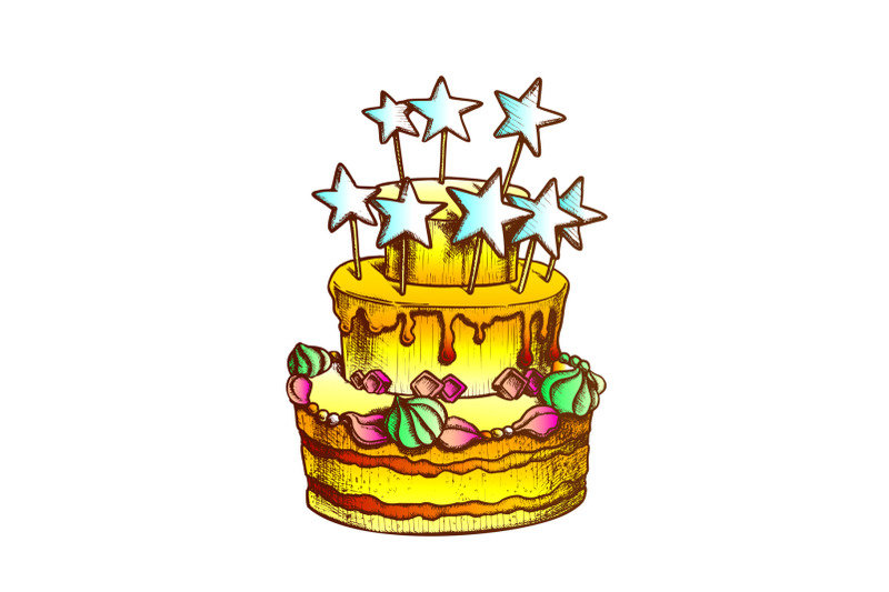 birthday-cake-decorated-with-stars-retro-vector