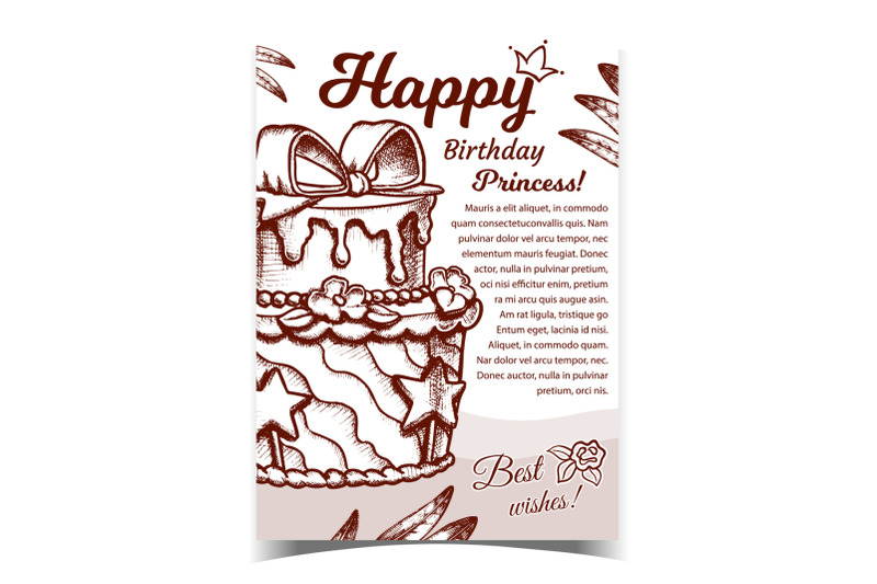 birthday-cake-decorated-with-bow-banner-vector