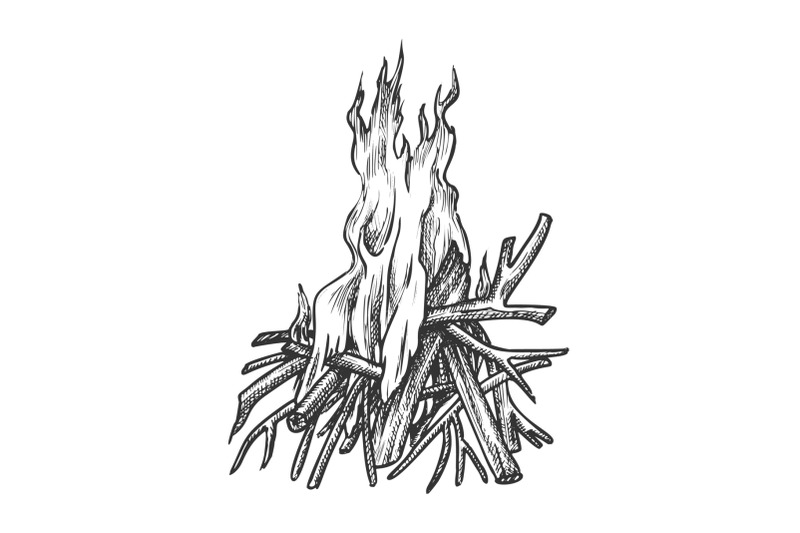 traditional-burning-timbered-stick-vintage-vector