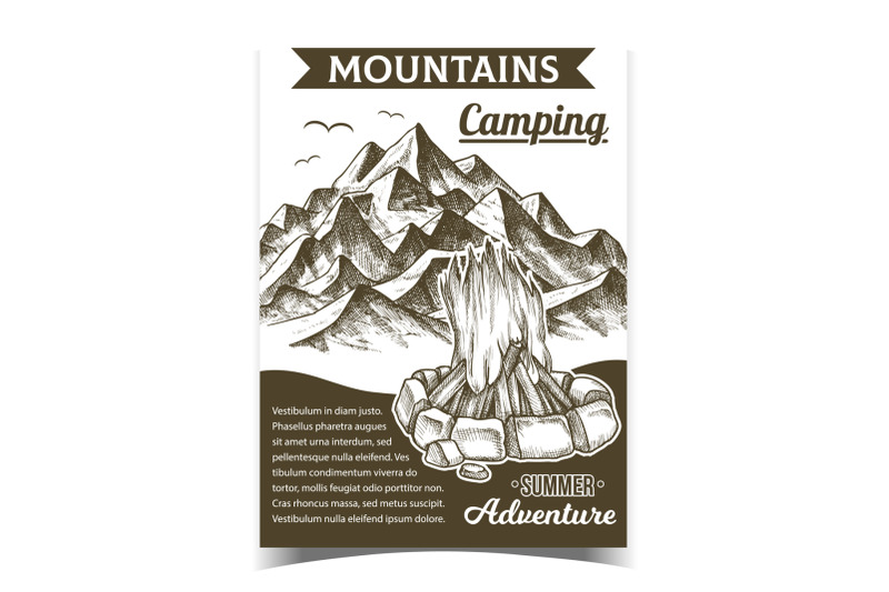 mountains-camping-fire-advertising-poster-vector