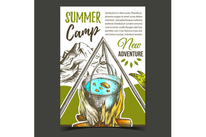 summer-camp-adventure-advertising-banner-vector