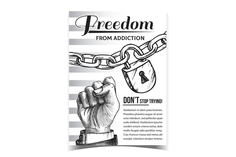 freedom-from-addiction-advertising-poster-vector