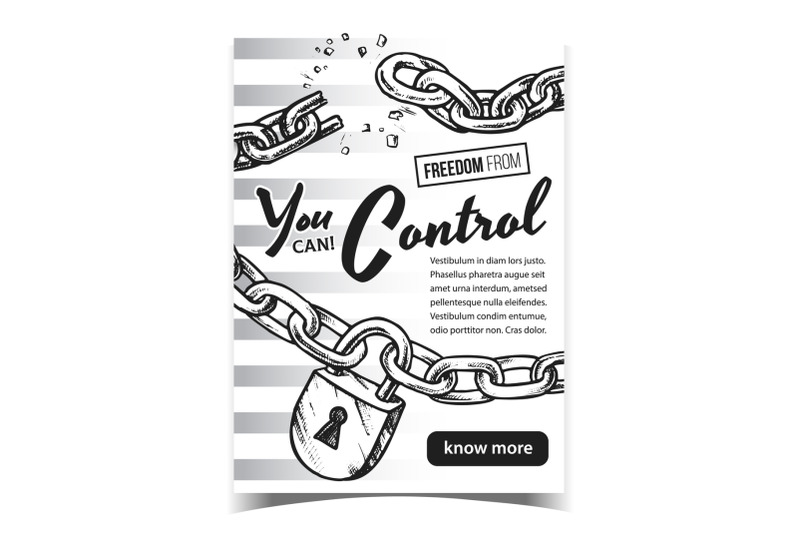 freedom-from-control-advertising-poster-vector