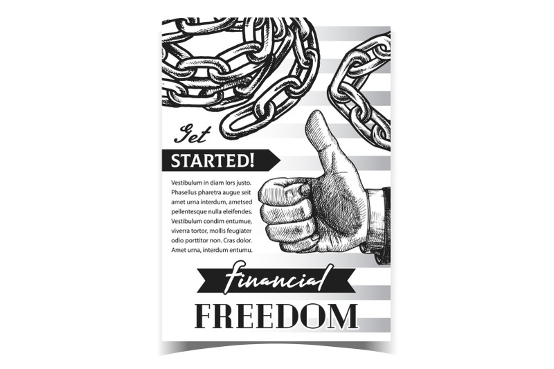 financial-freedom-thumb-up-gesture-banner-vector