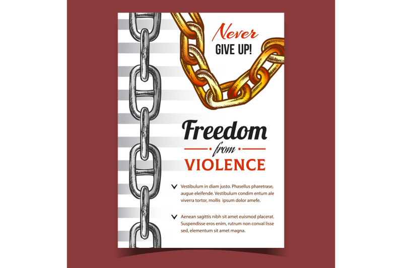 freedom-from-violence-advertise-banner-vector