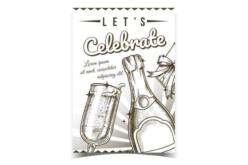 celebrate-holiday-champagne-drink-banner-vector