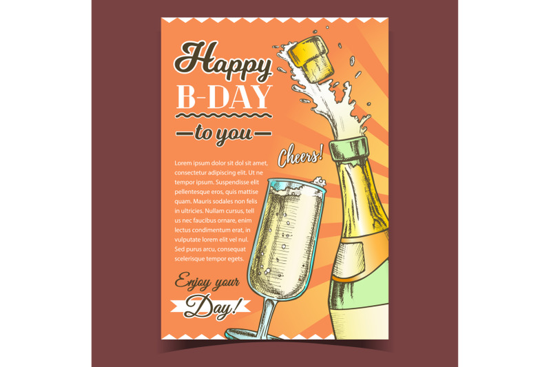 happy-b-day-champagne-congratulation-poster-vector