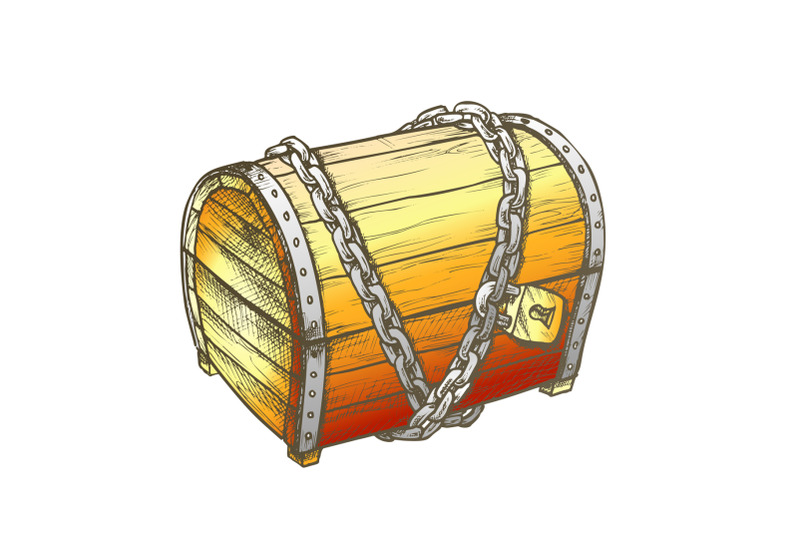 treasure-chest-with-padlock-color-vector