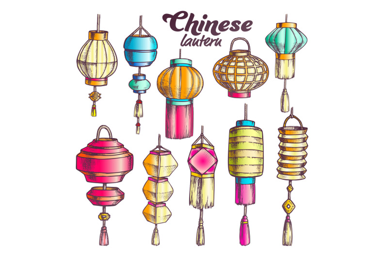 chinese-lantern-in-different-shapes-set-color-vector