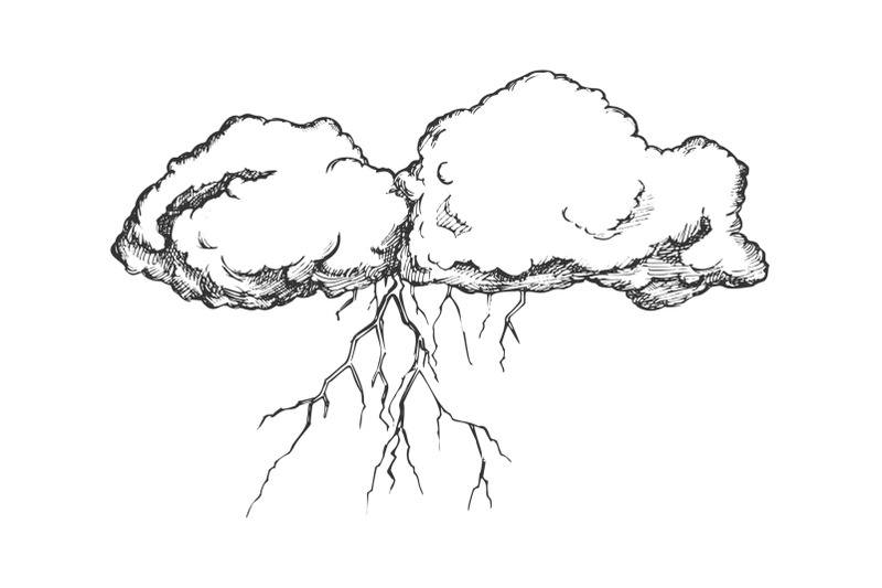 storm-cloud-with-flash-lightning-monochrome-vector