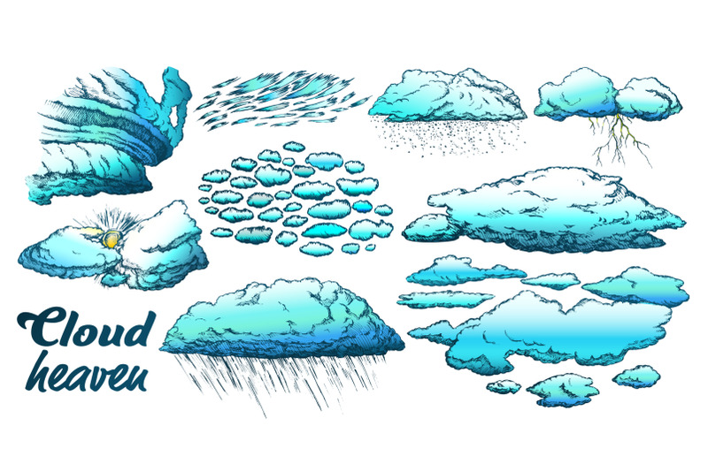 clouds-in-different-weather-set-color-vector