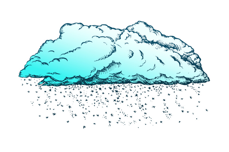 cloud-with-falling-snowflakes-color-vector