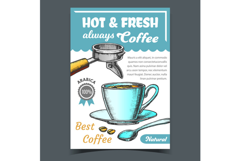 coffee-cup-on-saucer-with-spoon-banner-vector