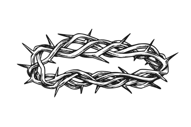 crown-of-thorns-religious-symbol-retro-vector