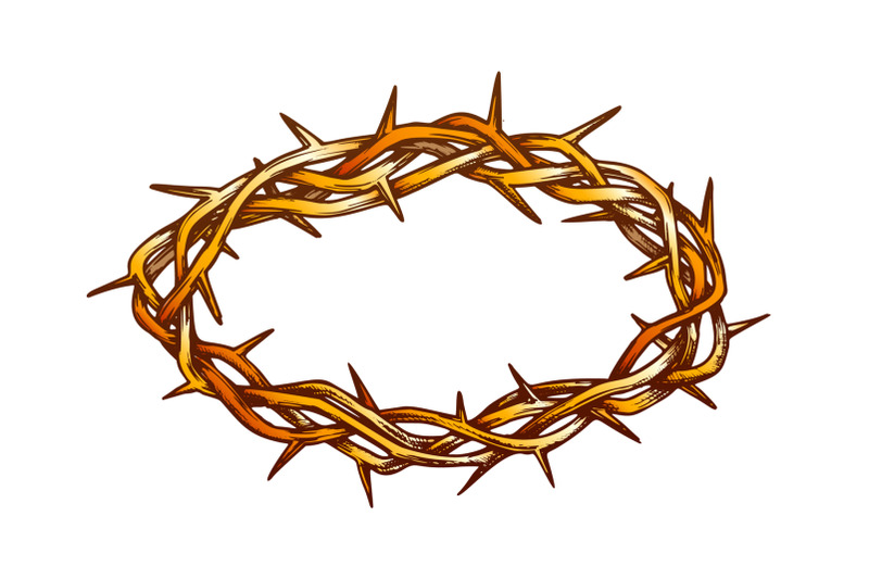 crown-of-thorns-antique-tool-for-pain-color-vector